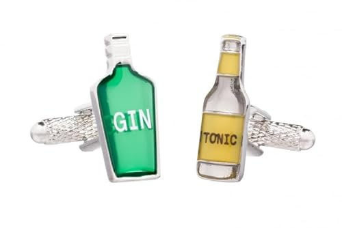 Gin and Tonic Drink Bottle Shirt Cufflinks Presented in a GS Cufflink Box