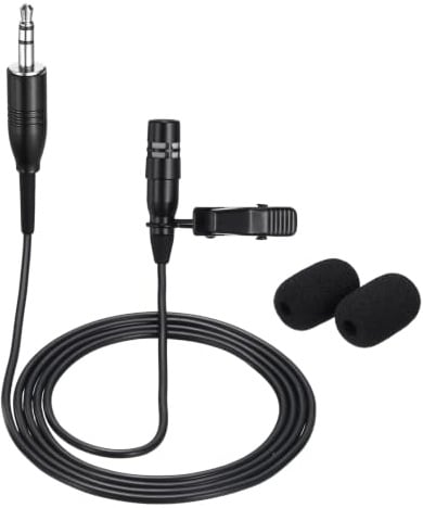 sourcing map Lavalier Lapel Microphone, Standard 3.5mm TRS Plug Condenser Collar Microphone 1m Wired Unidirectional Condense Mini Lapel Mic for Presenters Musicians Actors