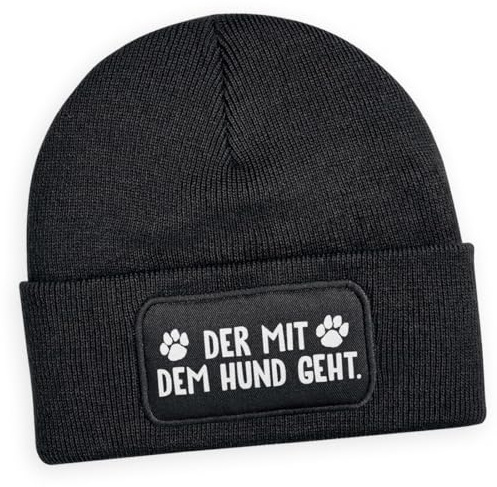 #teamludorf Beanie - Wollmütze mit Spruch - Der mit dem Hund geht in der Farbe: Parent