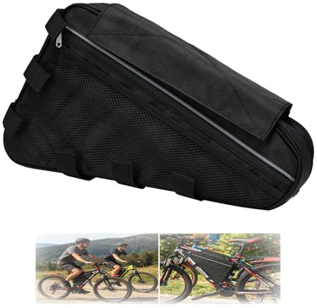 Waterproof Large-Capacity Triangle E-Bike Battery Bag Compatible with 36V/48V/60V/72V Triangle Battery Bag Fits for E-Bike Electric Bicycle (S)