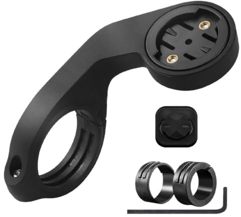 Smilacteon Out Front Bike Handlebar Mount for Garmin or Wahoo GPS Computers – Fits 25.4–31.8mm Bars with Phone Adapter Included