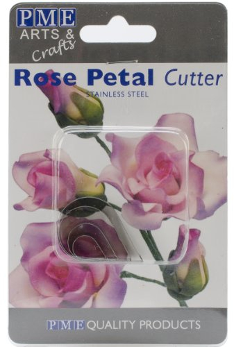 PME RP190 Stainless Steel Rose Petal Cutters, Set of 4 , Silver , 2 x 9 x 14.1 cm