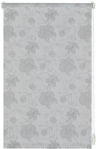 Gardinia EASYFIX Rollo Dekor 721 Stickerei Silber 90 x 210 cm, 33305