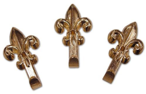 MAURER Gancio Ganci per Quadri MOD. Giglio Tipo Piccolo 33X18 MM Colore Bronzo BL. 5PZ