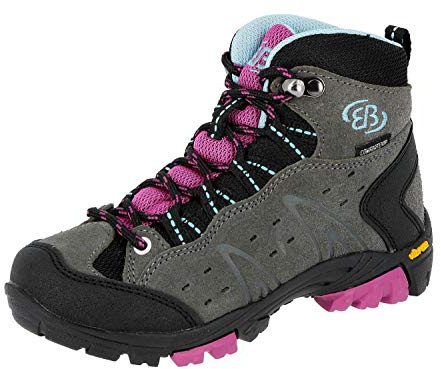 Brütting, Mount Bona High Kids, Scarpe da Arrampicata Alta, Unisex - Adulto, Grigio Grigio Lila Blu, 40 EU