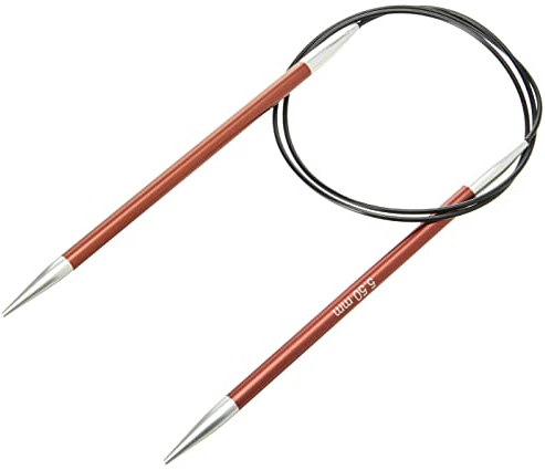KnitPro K47132 Rundstricknadel, Metal, Braun, 80cm / 5.5mm