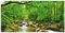ARTland Wanddeko Wandtattoo selbstklebende Vinylfolie Natur Landschaft Wald Fluss Wasserfall Felsen Steine Bach T1YH
