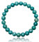 Unique Gems Damen Perlenarmband Türkis Armband Ø 8mm Naturstein Chakra Perlen Kugelarmband elastisch 16cm bis 19cm Heilsteine Juweliers- Qualität