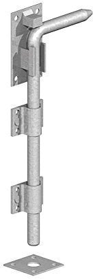 Wyre Direct Garage Gate Drop Down Bolt Galvanised - 12 18 24 - Heavy Duty (300mm (12))