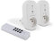 METRONIC 495043 Pack de 2 Prises Télécommandées sans Fil, Plug & Play, Sécurité Enfant, All ON / All OFF, Prises Télécommandées pour Éclairages et Appareils Électriques d'Intérieur