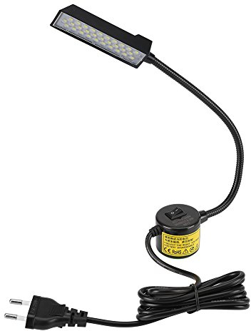 30 LED Lampada, 1pc Cura degli occhi Lampade da tavolo Interruttore di base magnetico regolabile per la lettura della macchina da cucire Luce da lavoro Spina americana (EU plug)