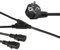 FSKE® C13 Splitter Câble d'alimentation, EUR Plug à 2xC13 Y Splitter Cordon d'alimentation, 10A 250V pour PC Moniteurs, Ordinateur, TV, Imprimante, Projecteur, 3 Mètres
