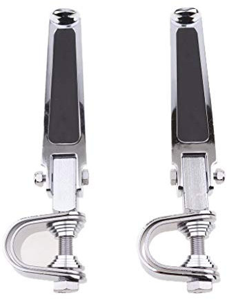Backbayia 2pcs Universel Moto Repose-Pied Compatible Cale Pied Moto Custom