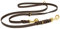 CopcoPet Hundeleine aus Fettleder 2m x 8mm Braun – 3-Fach verstellbar, geflochten – Mit Messingbeschlägen – Grifffest, robust – Umhängeleine für kleine Hunde, ideal für Spaziergang, Training