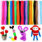 Caydo 1000 Stück Pfeifenreiniger, sortiert in 20 Farben, Chenille-Stiele in Großpackung für Kinderkunst- und Bastelprojekte sowie Dekorationen (6 mm x 12 Zoll)