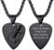 Suplight Herren Plektron Kette für Männer Jungen Hip Hop Stil schwarz Gitarre Plektrum Anhänger mit Gitarre Muster Cooler Modeschmuck Accessoire Geschenk für Musikliebhaber Rocker