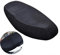 Motorrad Sitzbezug Universal Rutschfest Wasserdicht für Roller 3D Atmungsaktive WäRmedäMmung Mesh Pad Schwarz, XL