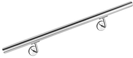 UISEBRT Pasamanos de 80 cm, acero inoxidable, pasamanos de pared, para interior y exterior, escaleras, balcón (80 cm)