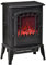 HOMCOM Camino Elettrico con Effetto Fiamma, Temperatura Regolabile 1000W-2000W, Copertura 20-25m², 39x24x56.5cm, Nero