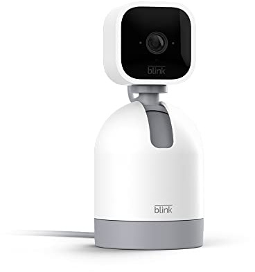 Blink Mini Pan-Tilt Camera (newest model), Rotating indoor plug-in smart security camera, two-way audio, HD video, motion detection, Works with Alexa (White)