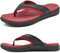 KuaiLu Men's Orthopaedic Sandals with Comfort Arch Support, Stylish Flip Flops for Men with Soft Yoga Mat Insole, Non-Skid Sporty Bottom, Size 7 Red Black