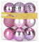 Bubblegun Pink 4,1 cm kleine Weihnachtskugeln Weihnachtsbaumschmuck Ornamente bruchsicher hängende Kugeln für Geburtstag Halloween Urlaub Hochzeit Dekorationen Set von 12 Stück