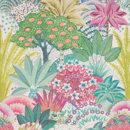 Prestigious Textiles Panama Dekostoff Baumwollstoff KOLKATA Botanik Vögel Schmetterling bunt 140cm Breite