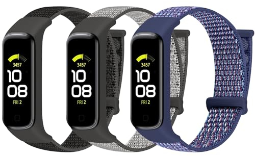 TumpCez Cinturino in nylon compatibile solo con Samsung Galaxy Fit 2, per uomo e donna, regolabile, comodo, sportivo, di ricambio per Samsung Galaxy Fit 2