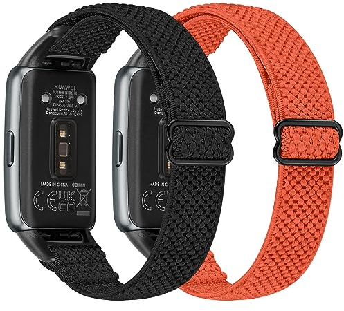 YCHDDER Elastisches Nylon Armband kompatibel mit Huawei Band 6/Huawei Band 6 Pro/Honor Band 7 Armband,Verstellbare Aatmungsaktive Sport Ersatzarmband für Herren Damen