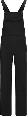 BWOLF Anax Baumwolle Latzhose Herren Arbeitshose Schutz-Latzhose Arbeits-Latzhose (Schwarz, L)