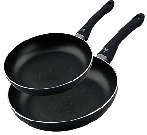 ELO 9903950 Bratpfannenset 2-teilig 20 cm und 24 cm, 2x Bratpfannen, Kochpfanne, Bratpfanne, Alu-Pfanne, Induktionspfanne, gepresstes Aluminium, 20 cm und 24 cm