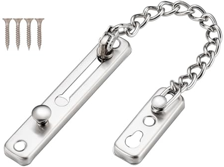 OSUWLSI Catena per Porte,Catena Sicurezza per Porte in Acciaio Inossidabile,Catena Protezione per Serrature, Serratura di Sicurezza per Catene di Porte per casa, Hotel, Porte e finestre Interne