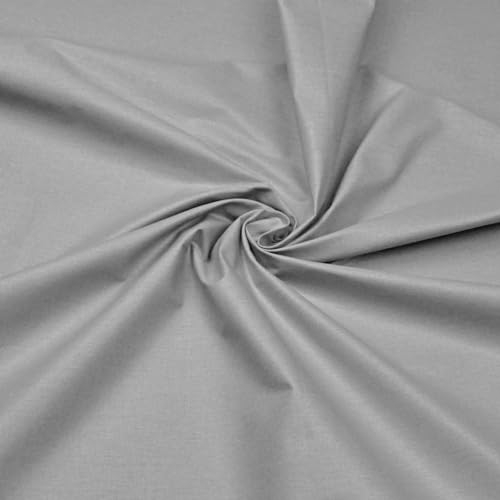 Textrend Baumwollstoff Stoffe Meterware - Stoff zum Nähen - 100% Baumwolle - Weiches Antiallergisches Material - Textilien 1x1.6m - Stoffe Meterware (Grau)