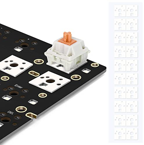 RUNJRX Keyboard PE Switch Pads, 0.5mm Thick PE Keyboard Dampening Foam for 61/64/87/100/104/108 Hot Swap Gaming Keyboard 120Pcs(White)
