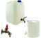 Anwicar Bidon d'eau avec Robinet - Réservoir d'eau Camping 20l - Camping Jerricane d'eau - Réservoir d'eau Fraîche - Blanc
