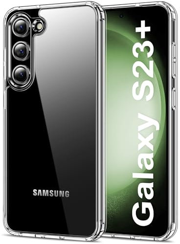HOOMIL Cover per Samsung Galaxy S23+ / S23 Plus, Custodia Anti-Ingiallimento, Antiurto e Anti-Graffi, Retro Rigida Trasparente - Crystal Clear