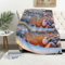 EgoMed Decke, weiche Decke, Flanelldecke für Schlafzimmer, Sofa, Bettwäsche 152 x 102 cm,Strand Maui Hawaii Sonnenuntergang Meereswellen Wolkenmuster