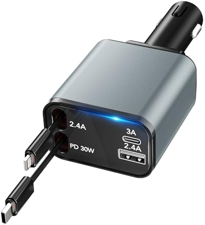 COCIVIVRE Zigarettenanzünder USB C Auto Ladegerät,Handy Schnellladegerät USB Zigarettenanzünder Adapter Kompatibel mit iPhone 16/16 Pro Max/15/14/13/12/11/AirPods/Galaxy S25/S24/S23/S22/Google Pixel9