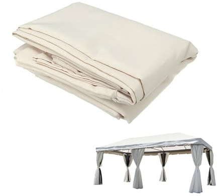 Greenwood - Lona de recambio para carpa GAZ063, 3 x 6 m, cortavientos, poliéster resinado, 350 g, color crudo