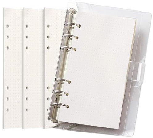 A5 Nachfüllpapier, 3 Pack A5 Papier Gepunktet 6 Löcher 135 Blätter Nachfüllbare Refill Paper Loose Notizpapier für A5 Notizbuch Tagbuch Skizze Malerei