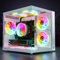 GameMachines HyperCube Snow Edition - Gaming PC - AMD Ryzen 7 5700X - GeForce RTX 5060-1TB SSD - 32GB DDR4 - WiFi - Win 11 Pro