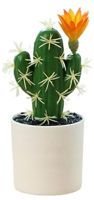 Zuasdvnk Cactus sintético | Planta Artificial en Maceta | Linda Artificial para decoración de Tiendas, Plantas Artificiales pequeñas para Estante de Mesa de Escritorio Interior