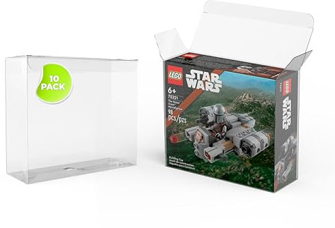 Display kompatibel mit Lego – PET-Schutz für Sammler, Vitrine für Lego PET 0,5 mm dick, Display-Aufbewahrungsbox (10 Einheiten, 14,4 x 12,4 x 4,7 cm)