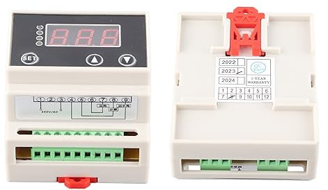 Accessoire de Température de Contrôleur de Thermostat de Chauffe-Eau Solaire Numérique Installation Facile pour Le Refroidissement et Le Chauffage AC220V 5A 3W Vanne d'eau de