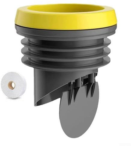 HpLive Juego de juntas de inodoro con anillo de cera, juego de conexión de wc, válvula antirretorno y cinta de sellado para instalación de inodoro sin fugas, instalación impermeable