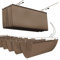 Tenda parasole rettangolare marrone retrattile, 1,2 x 10 m, impermeabile, per esterni, giardino, blocco UV 95%, tessuto a rete per gazebo, pergola, 10 x 3 m
