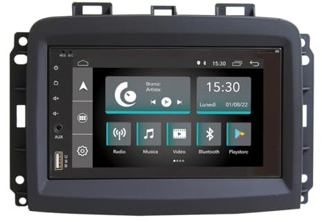 Autoradio für FIAT 500l Restyling (ab 2017) Android GPS Bluetooth WiFi USB DAB+ Touchscreen 6.2 8core Carplay AndroidAuto