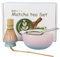 5Pcs Matcha Tea Set Matcha Whisk Ceramic Matcha Bowl Matcha Tea Set with Sifter(Pink and Blue)