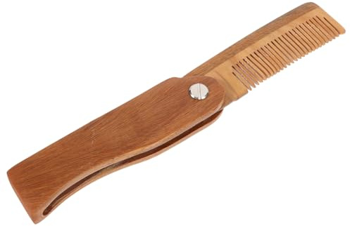 Veemoon Bartkamm Aus Holz Bartstylingbürste Faltbarer Kamm Tragbarer Haarkamm Für Herren Zum Glätten Und Stylen Der Haare