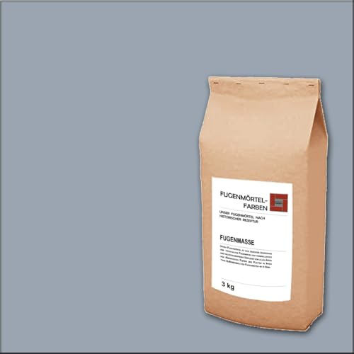 Fugenmörtel-Farben | 3kg | Einsetzbar für Fugen im Innen- und Außenbereich auf Wand- und Bodenflächen (Mittelgrau, 3kg)